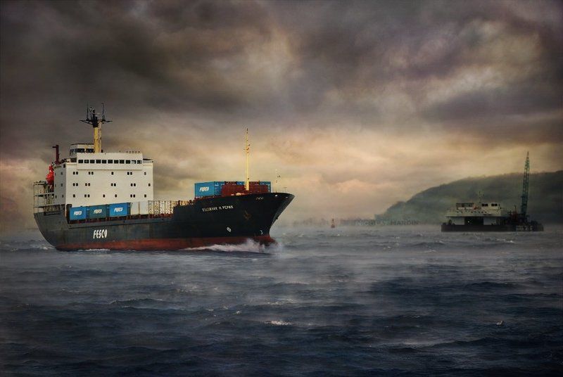 японское, , , море, , , корабли, шторм Roerichphoto preview