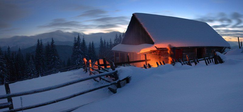 карпаты, горы, снег, зима Первая звездаphoto preview