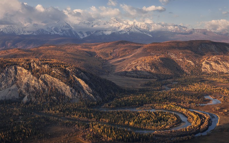 алтай, россия, курай, горы, осень, пейзаж, природа, степь Изгибы осениphoto preview