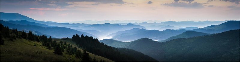 карпаты, свидовец,  полонина, туристы, черногора, пневе Сумерки над Пневским хребтомphoto preview