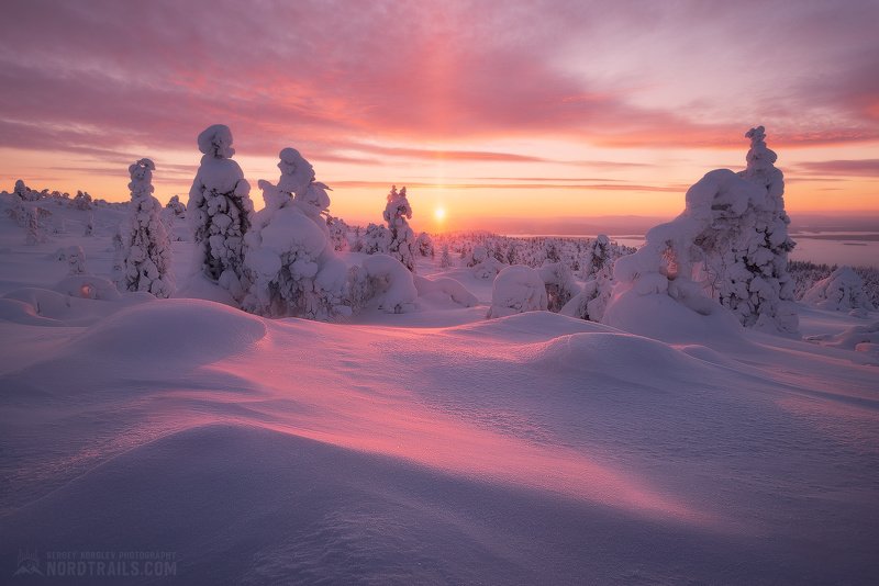 кольский, кольский полуостров, кандалакша, зима, winter, snow, north Зимняя сказка на закате дняphoto preview