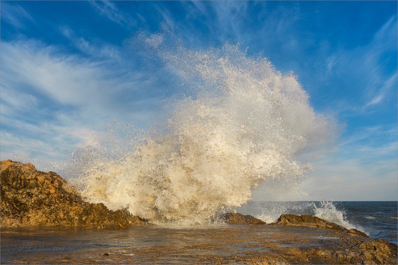 пляж, небо, облака, море, волны Ветерphoto preview