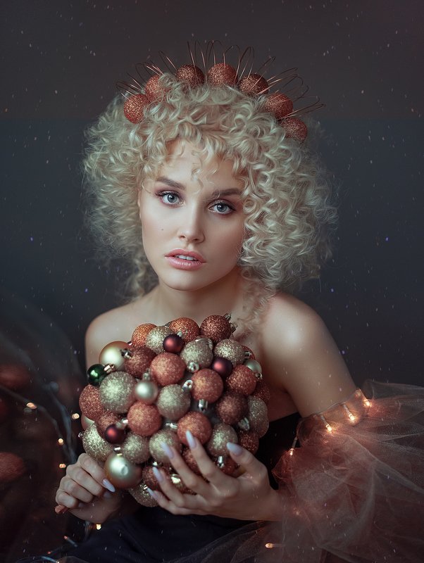 рождество, новый год, женскийпортрет, портет, женщина, глаза ,образ Рождествоphoto preview