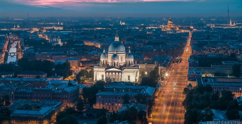 россия, петербург, вечер, лето, закат, дрон, собор, санкт-петербург, город Троицкий соборphoto preview