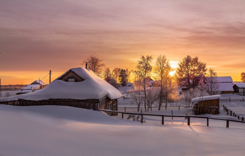 зима,снег,деревня,новый год,праздник,север,мороз,печора,коми,winter, snow, village, new year, holiday, north, frost, pechora, komi, С Наступающим Всех!!!photo preview