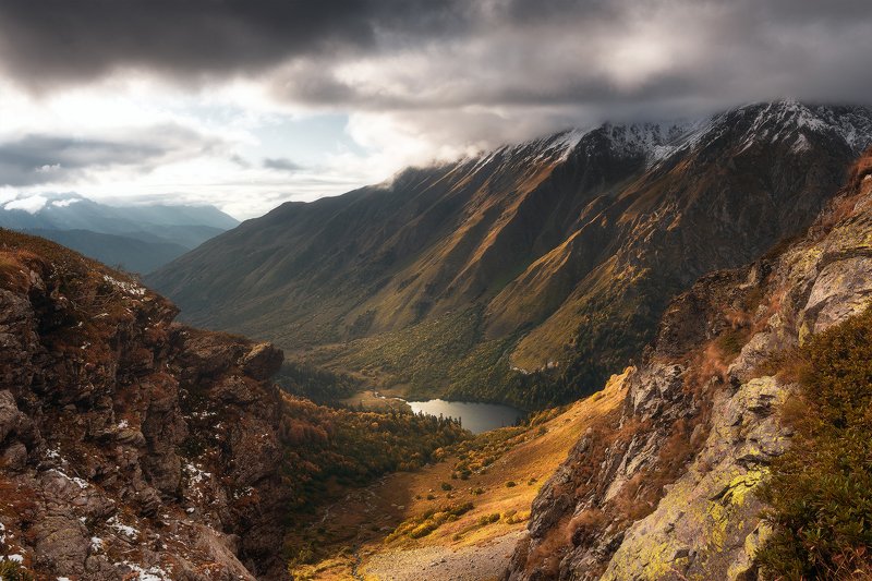осень, горы, озеро, горное озеро, кардывач, кавказ, пейзаж Озеро Кардывачphoto preview