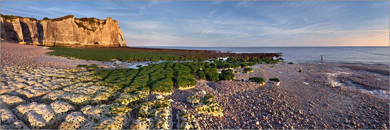 этрета, étretat Утро на берегах Нормандииphoto preview