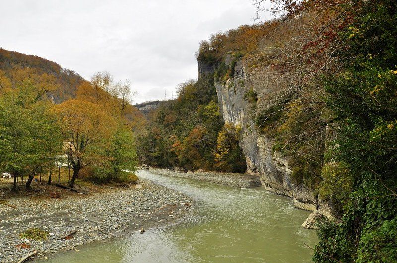 осень, река, лес, сочи, мзымта Осенняя Мзымтаphoto preview