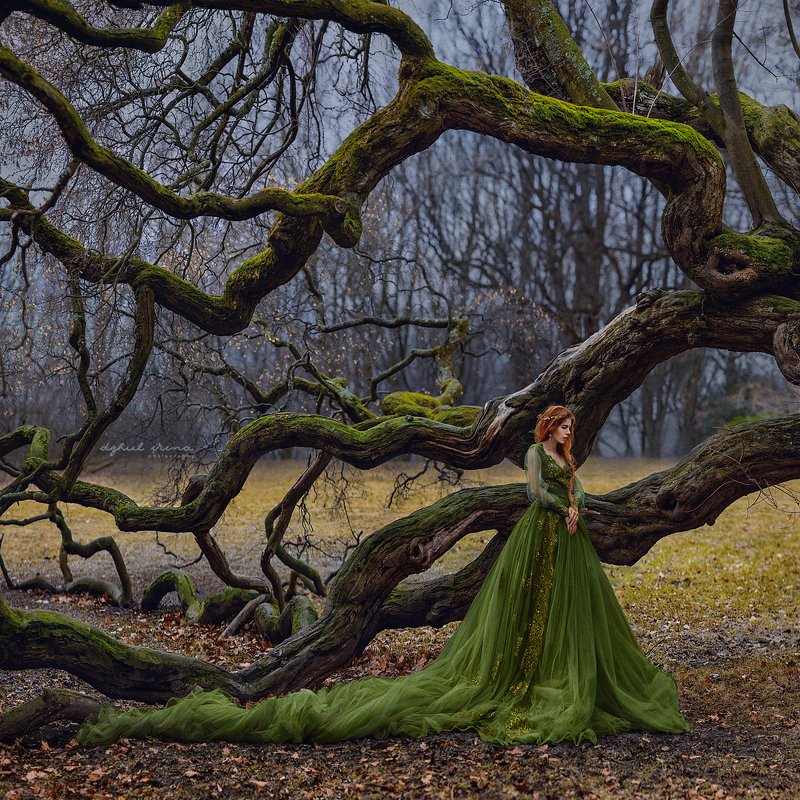 portreit, people, girl, woman, irinadzhul, dzhulirina, green, forest, trees The soulphoto preview