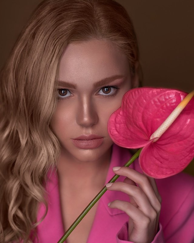 #pink #portrait #fashion #beauty #makeup #flower Pinkphoto preview