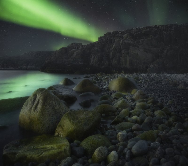 dalnie zelentsy, aurora, Kolskij, Дальние зеленцы, Кольский полуостров, сияние green stonesphoto preview