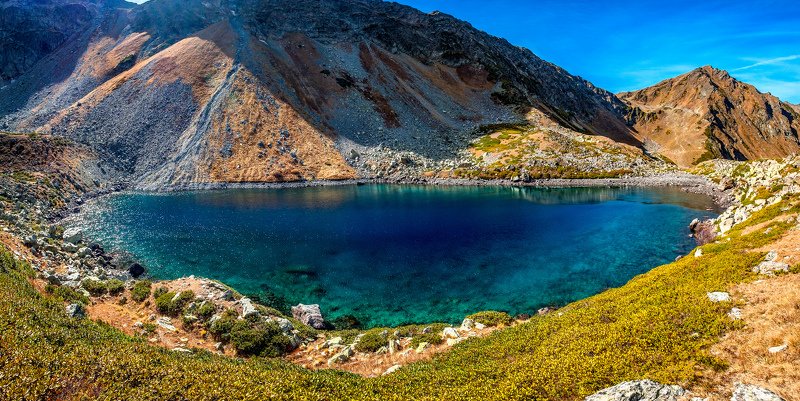 пейзаж горы архыз озёра озеро Семицветноеphoto preview