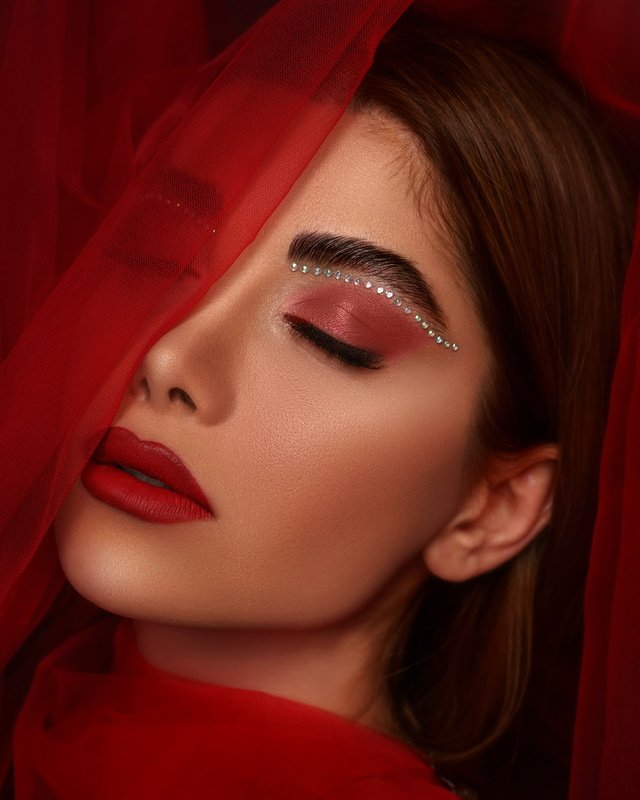 #red #beauty #iran #portrait #iran #makeup Red Mind photo preview
