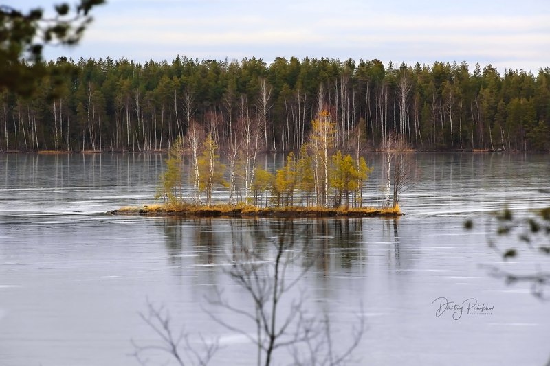 зима, карелия, пейзаж, природа, озеро Каток залитphoto preview