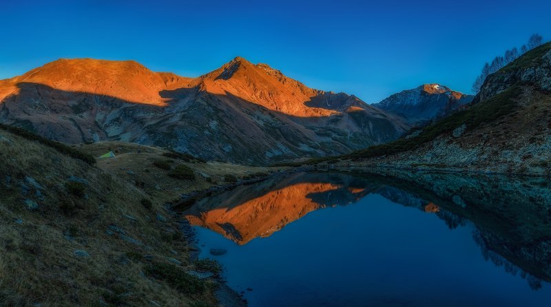 пейзаж горы архыз озёра Вечернее озероphoto preview