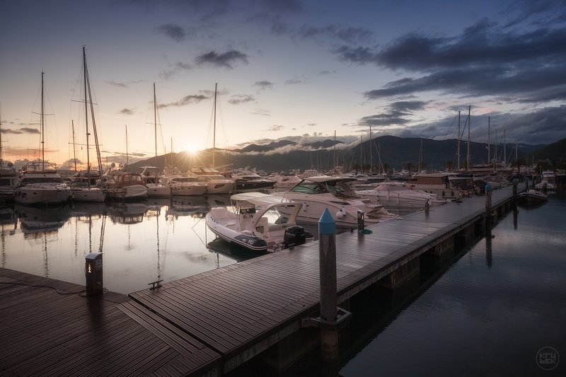 черногория, тиват, закат Porto Montenegrophoto preview