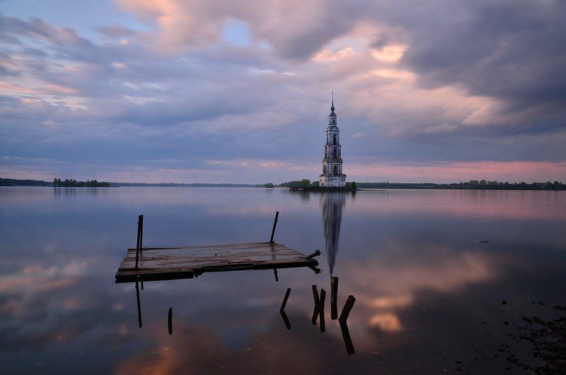 весна, май, калязин, колокольня, закат Вечер в Калязинеphoto preview