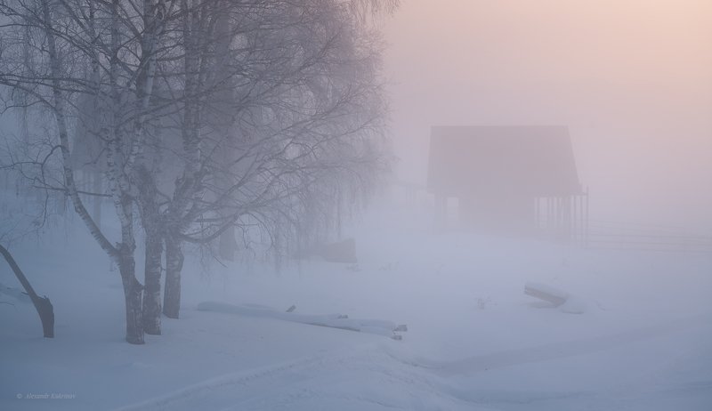 алтай,зима,пейзаж,рассвет,артыбаш,бия Предрассветный сон Артыбаша... фото превью
