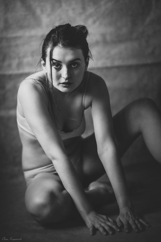 девушка, чб, ню photo preview