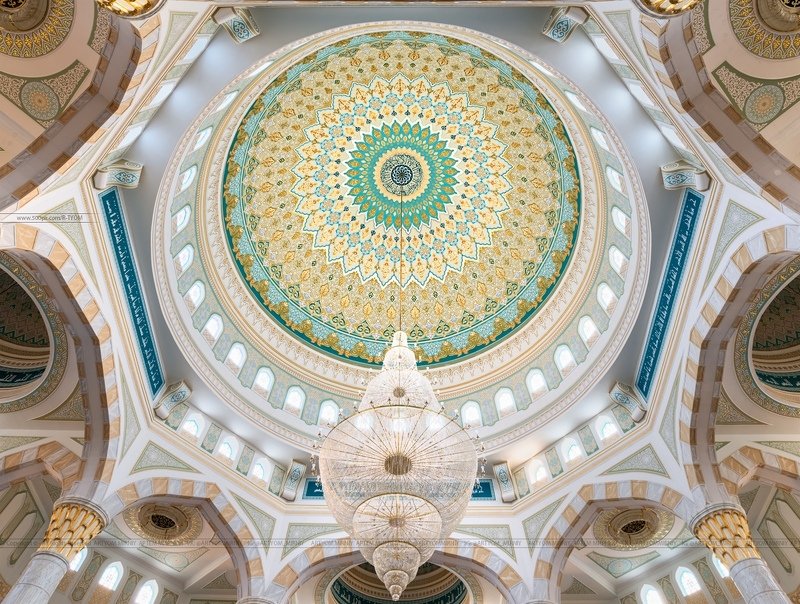 нур-султан, nur-sultan, астана, казахстан, артем мирный, astana, kazakhstan, artyom mirniy, хазрет султан, мечеть, hazret sultan, mosque, потолок, ceiling, ceiling-art, art, capriccio, veduta, photoartist, ведута, каприччио, фотохудожник Мечеть Хазрет Султан фото превью