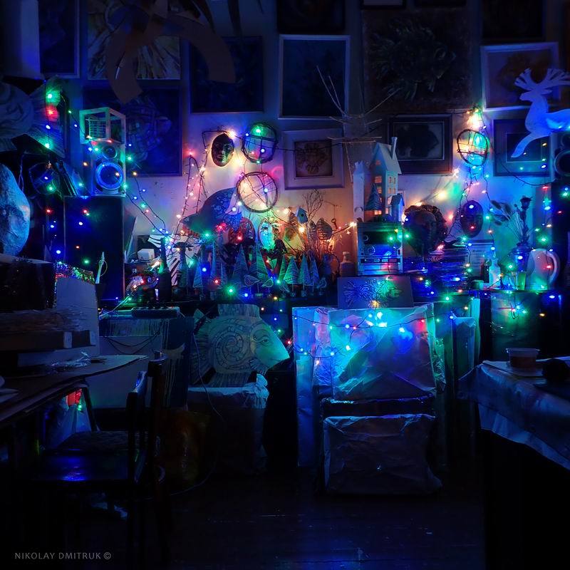 ночь январь. мастерская. сумерки. 2020photo preview