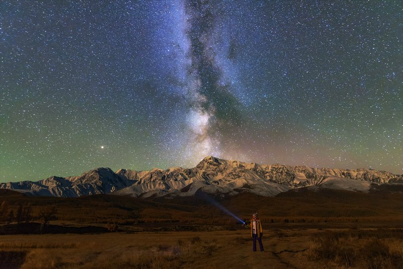 алтай, звёздные треки, ночь, горный алтай ,джангысколь Джангыскольский вечер у костра....photo preview