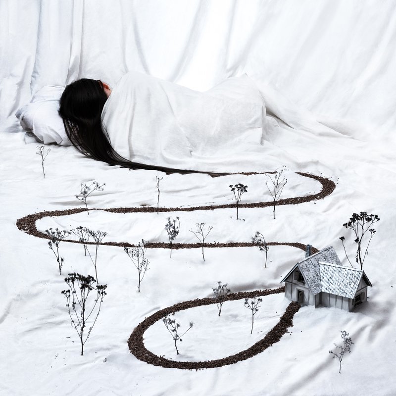 постановочная,фотография,дорога,зима,девочка,дом,концептуальное,искусство,парышков DreamRoadphoto preview