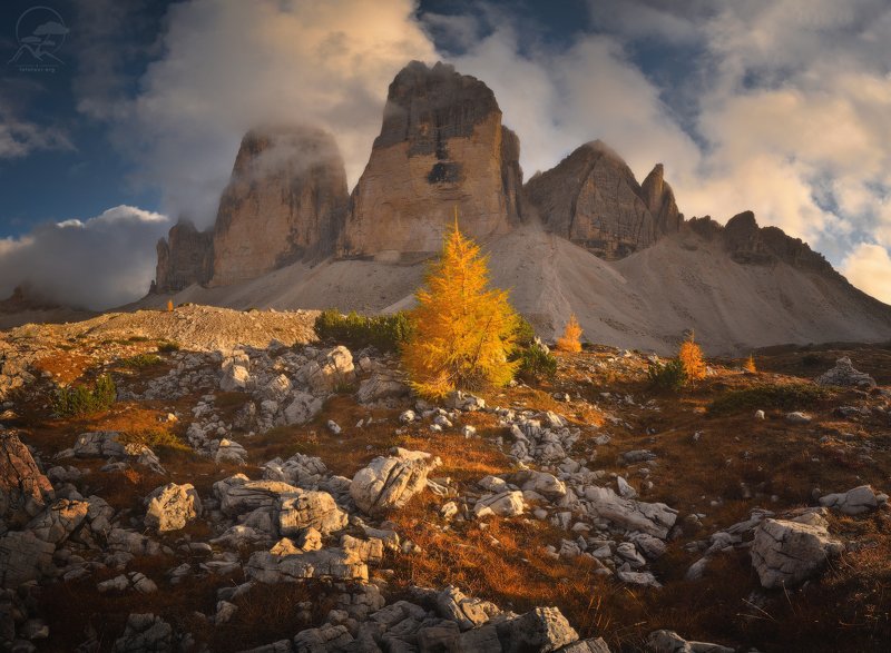 пейзаж, природа, горы, италия, доломиты Tre Cime di Lavaredophoto preview