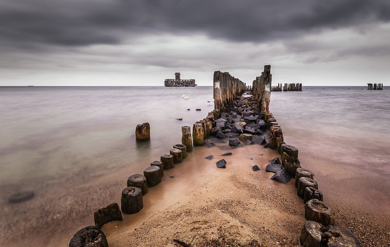 poland, sea, baltic, gdynia, clouds, landscape, horizon, water, sunset, sand Poland Seaphoto preview
