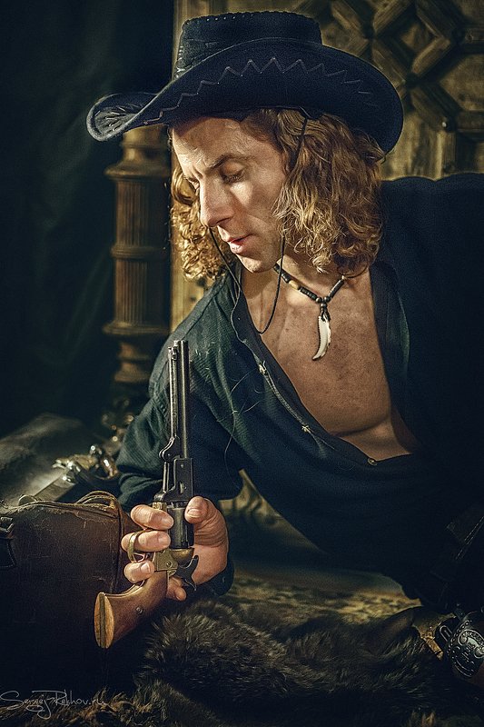 портрет, студия, модель, жанр, rekhov Ковбойphoto preview