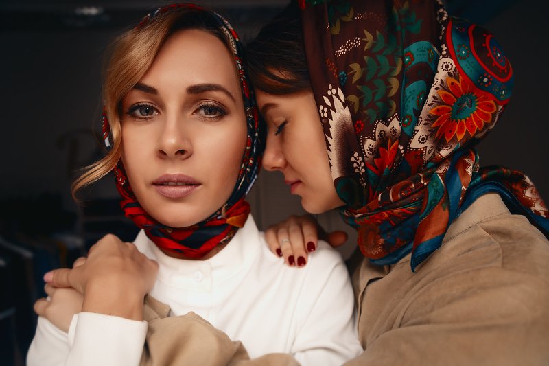 портрет, девушка, лицо,  Лена и Машаphoto preview