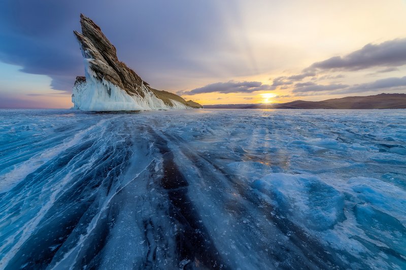 байкал, огой, ольхон, лед, зима, озеро Байкал, остров Огойphoto preview