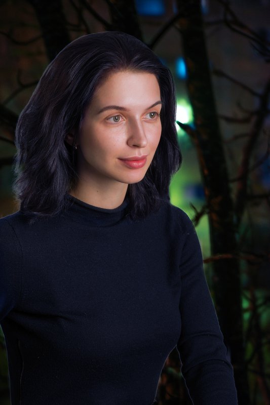 ночь, девушки, стиль, мода, красота, модель, фонарь Ночь, улица, фонарь...photo preview