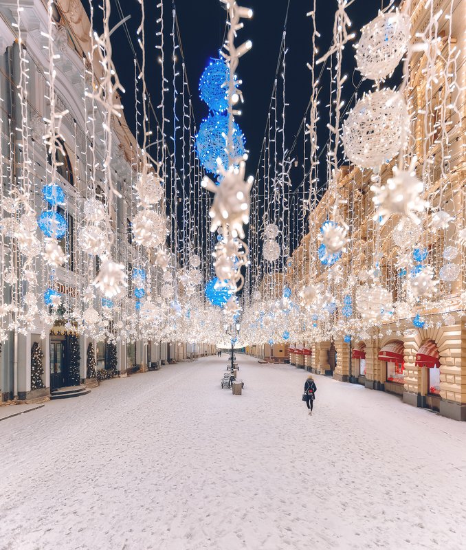 зима, москва, никольская, декорации, снег, decoration, moscow, winter Зимняя Никольская улицаphoto preview