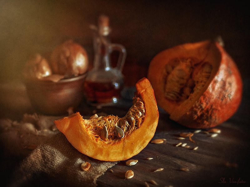 натюрморт, тыква натюрморт с тыквойphoto preview