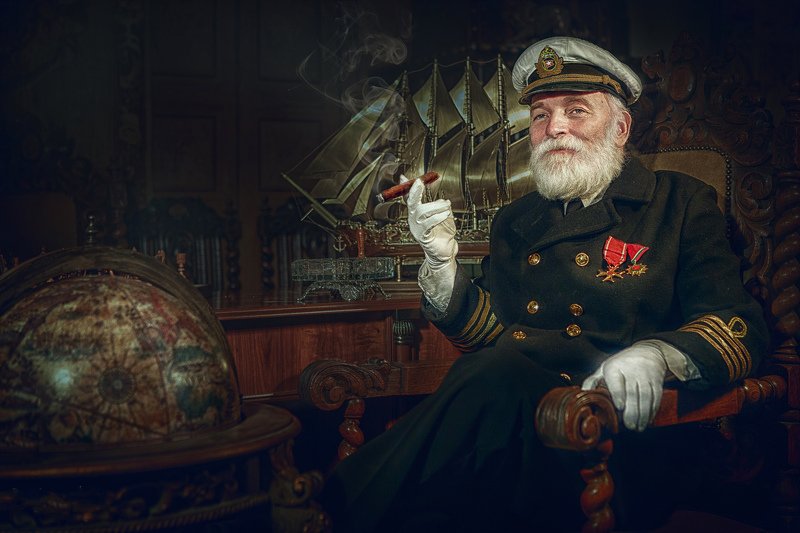 портрет, ретро, жанр, rekhov Капитан \