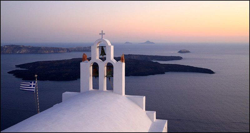 Закатный Санторини фото превью