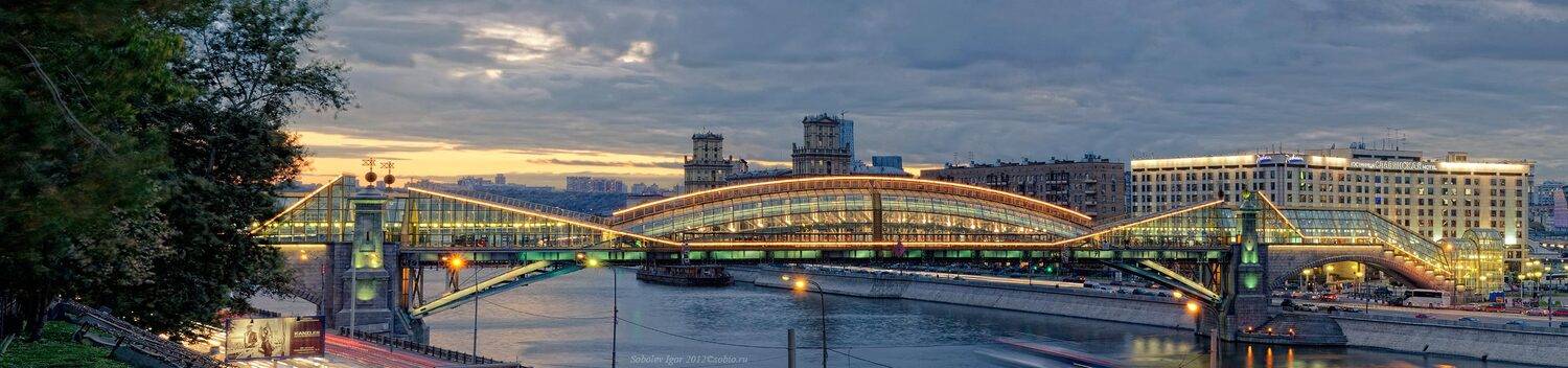 вечер, город, москва, мост, мост богдана хмельницкого, осень, Соболев Игорь