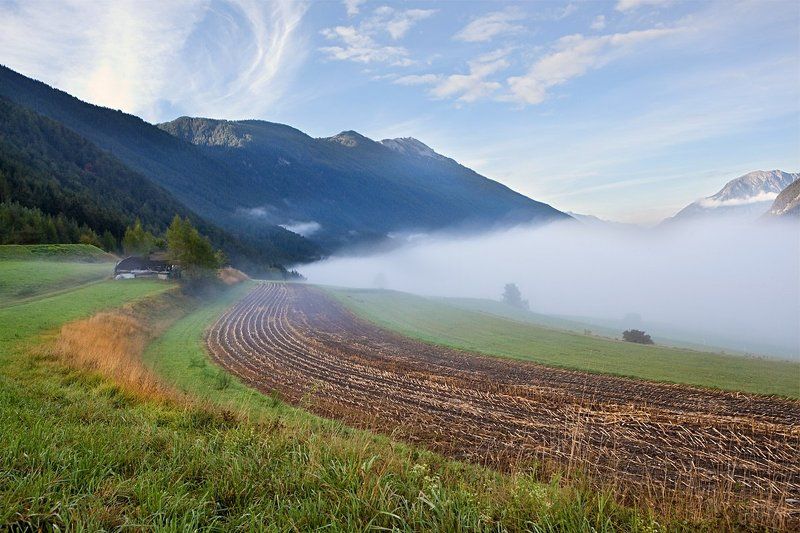 австрия,горы,туман,утро *****photo preview