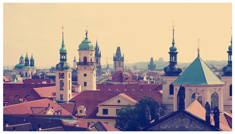 prague, praha, castle, roofs Башниphoto preview