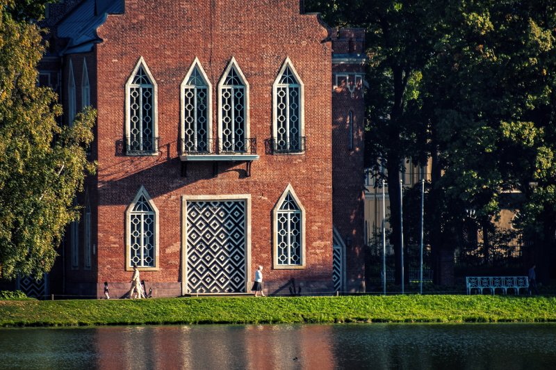 пушкин, россия, вечер, люди, парк, вода вечер в Пушкинеphoto preview