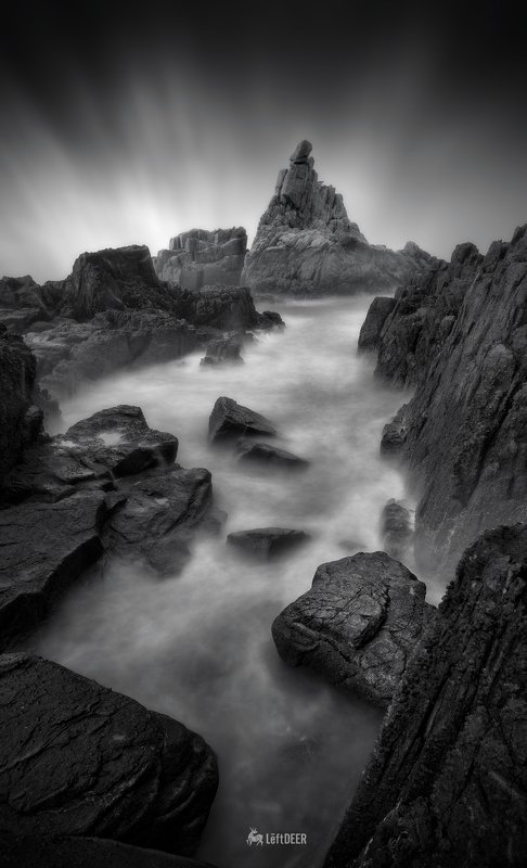 Black& White,landspaces,reef,sea,Wenzhou,China,light and shadow,Travel General reef sceneryphoto preview