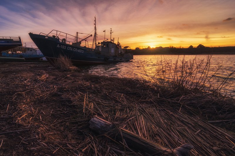 закат, зима Январский закатphoto preview