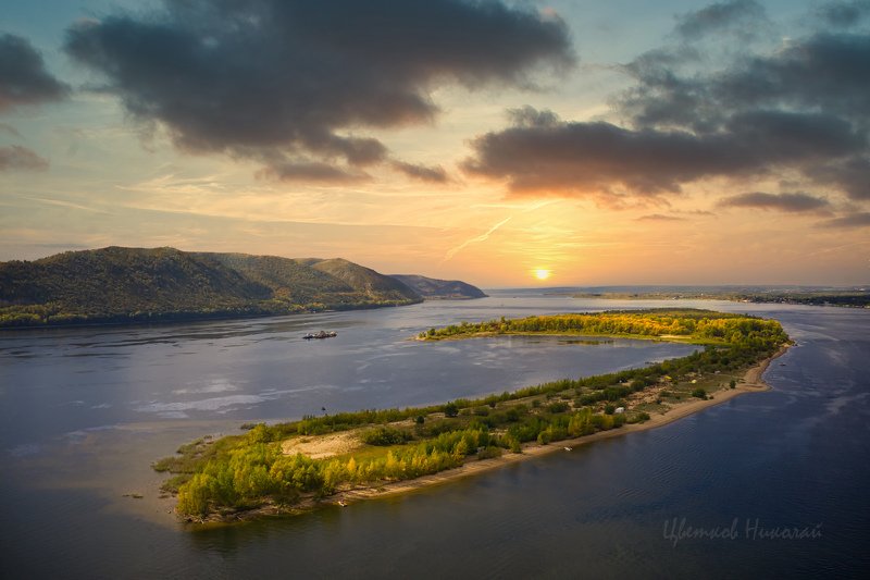 закат, волга Волгаphoto preview