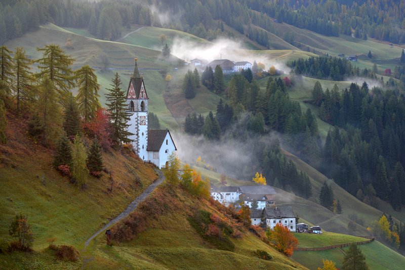 Италия Доломиты Сельская идиллияphoto preview