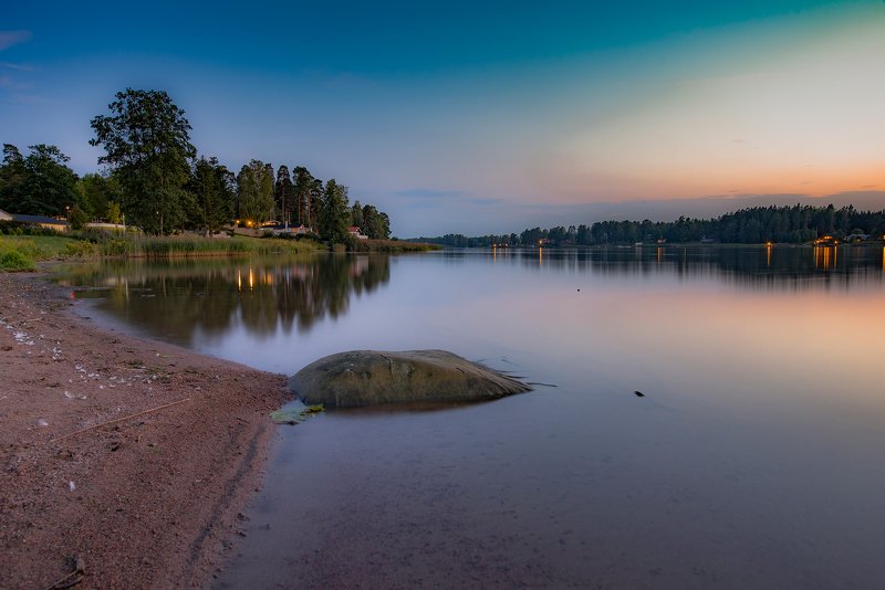 природа, пейзаж, швеция, озеро, отражение, вечер Тихим шведским вечеромphoto preview