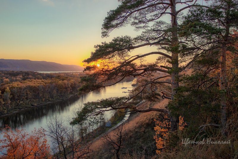 закат, волга Три состоянияphoto preview