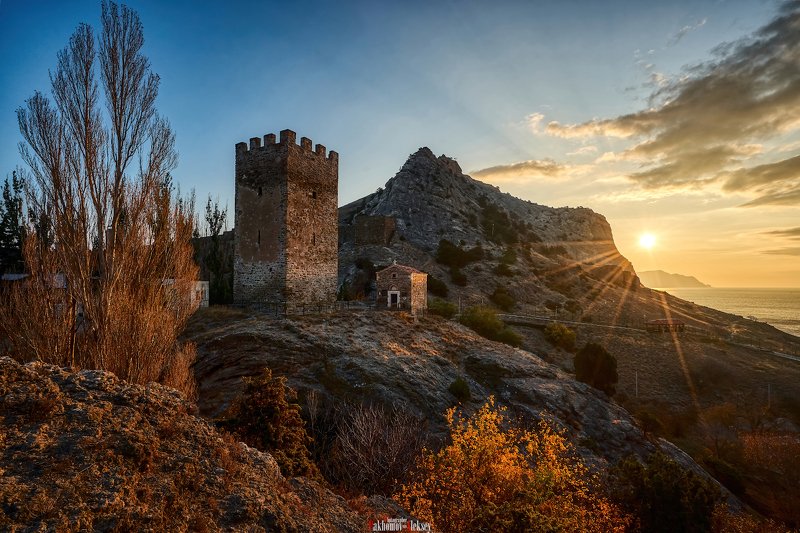 color, landscape, nature, outdoor, цвет, пейзаж, природа, rock, black, russia, россия, камни, крым, crimea, mountain, sudak, судак Frederico Astagwera Tower in Sudakphoto preview