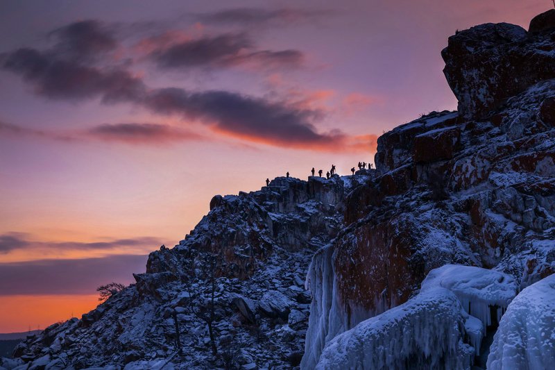 лед, утро, ольхон На зареphoto preview