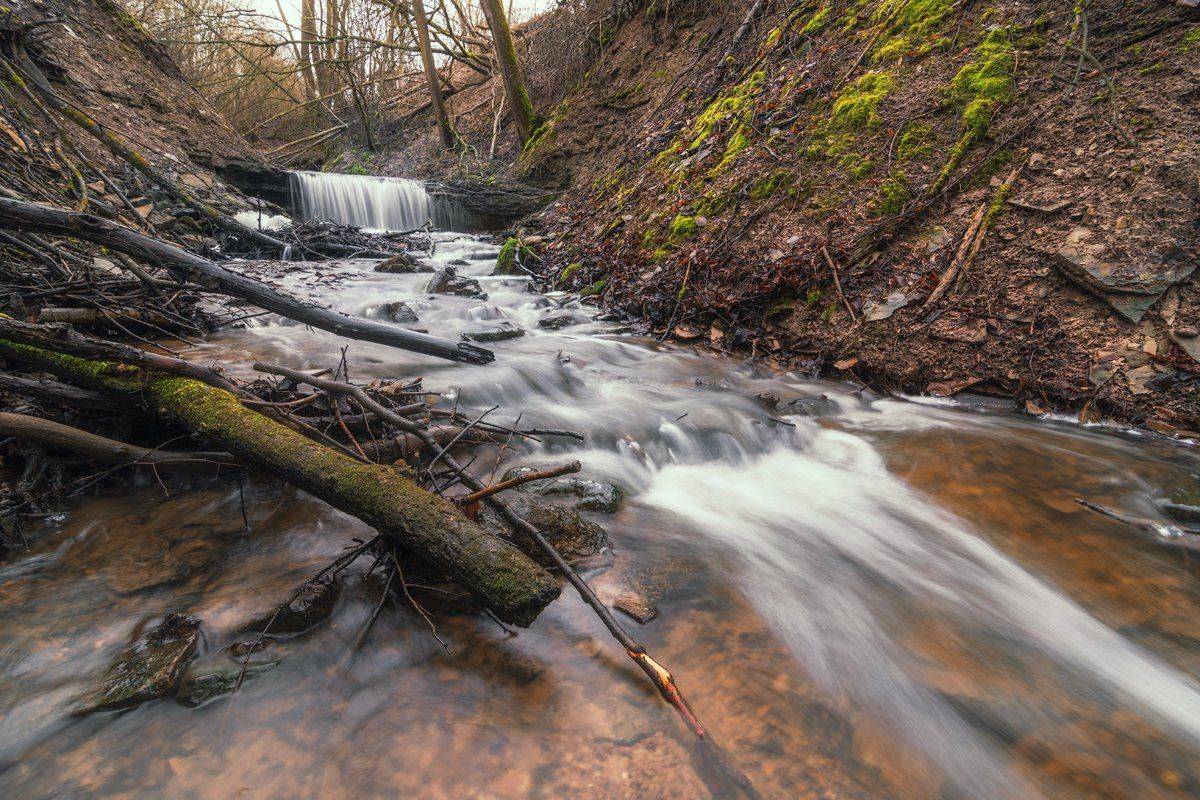 Зимний ручей. Автор: Майя Афзаал ручей, лес, природа, вода, Майя Афзаал